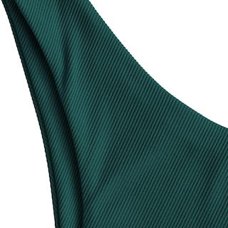 Foto 4 | Conjunto De Bikini Zaful Para Mujer Sin Tirantes Acanalado En V Con Cable Color Pavo Real - Venta Internacional.