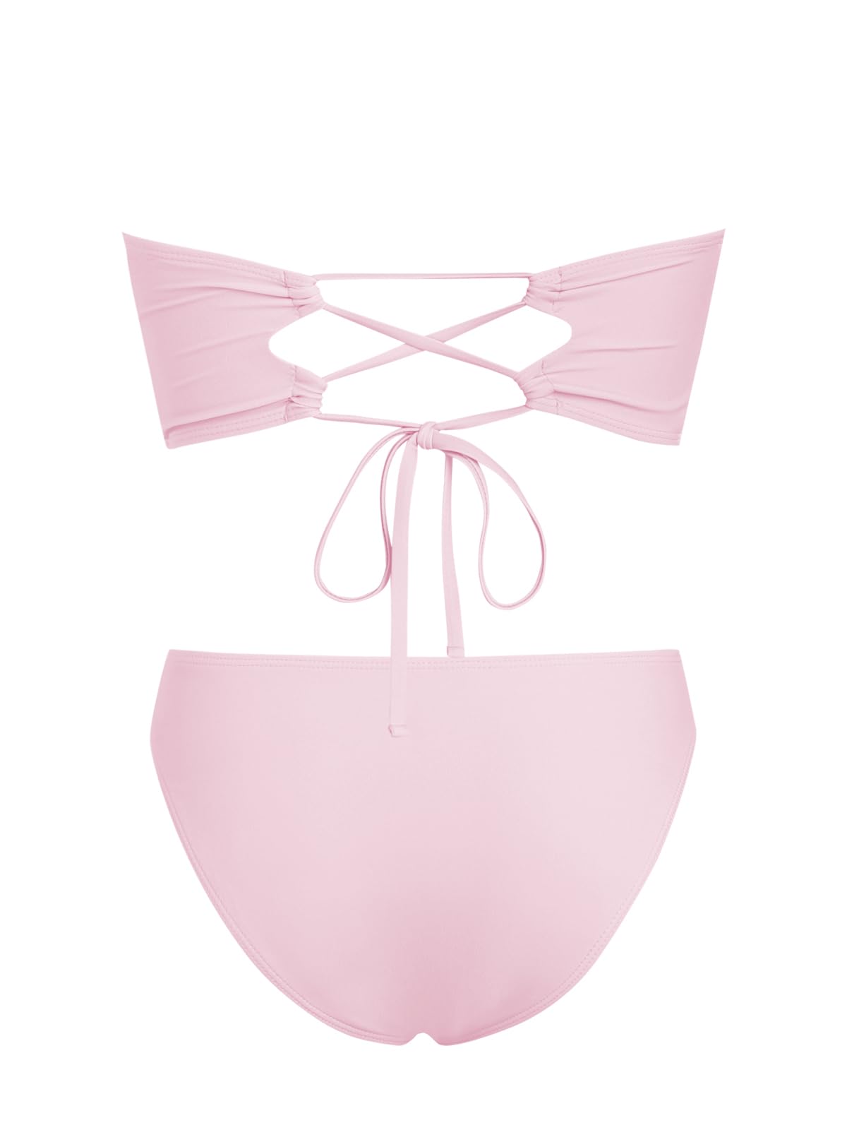 Foto 5 pulgar | Traje De Baño Zaful Para Mujer  3 Piezas  Tipo Bandeau Con Estampado Floral  Color Rosa S - Venta Internacional.