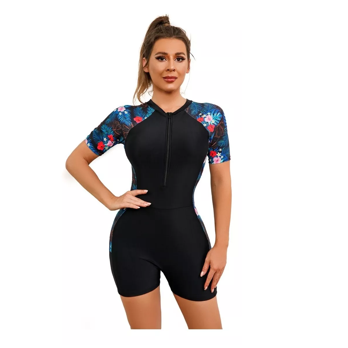 Foto 2 pulgar | Traje De Baño Natacion Mujer Completo Talla M Eo Safe Imports Esi-16248 Multicolor