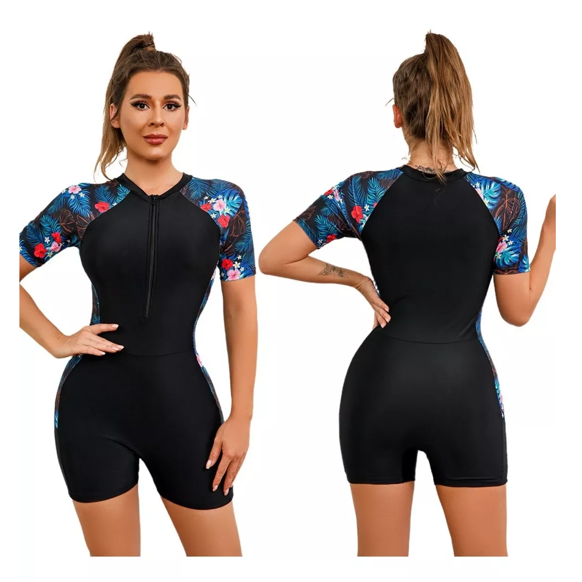 Foto 3 pulgar | Traje De Baño Natacion Mujer Completo Talla M Eo Safe Imports Esi-16248 Multicolor