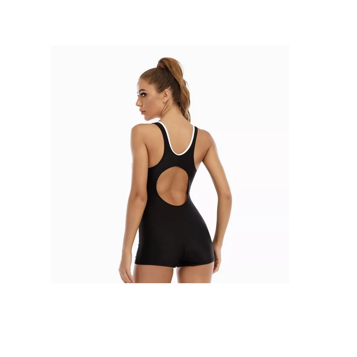 Foto 3 pulgar | Traje De Baño Enterizo Deportivo Para Mujer Talla L Eo Safe Imports Esi-16252 Multicolor
