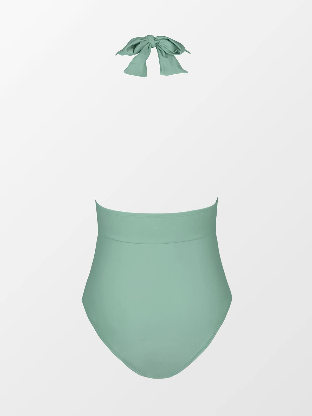 Foto 6 pulgar | Traje De Baño De Una Pieza Cupshe Con Cuello En V, Halter, Fruncido, Control De Barriga - Venta Internacional.