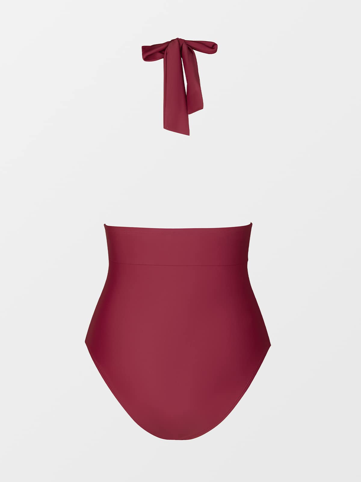 Foto 6 pulgar | Traje De Baño De Una Pieza Cupshe Con Cuello En V, Halter, Fruncido, Control De Barriga - Venta Internacional.