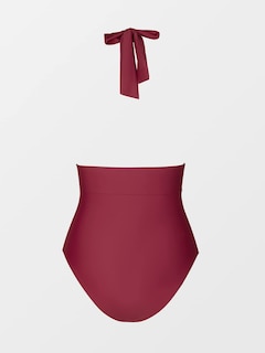 Foto 5 | Traje De Baño De Una Pieza Cupshe Con Cuello En V, Halter, Fruncido, Control De Barriga - Venta Internacional.