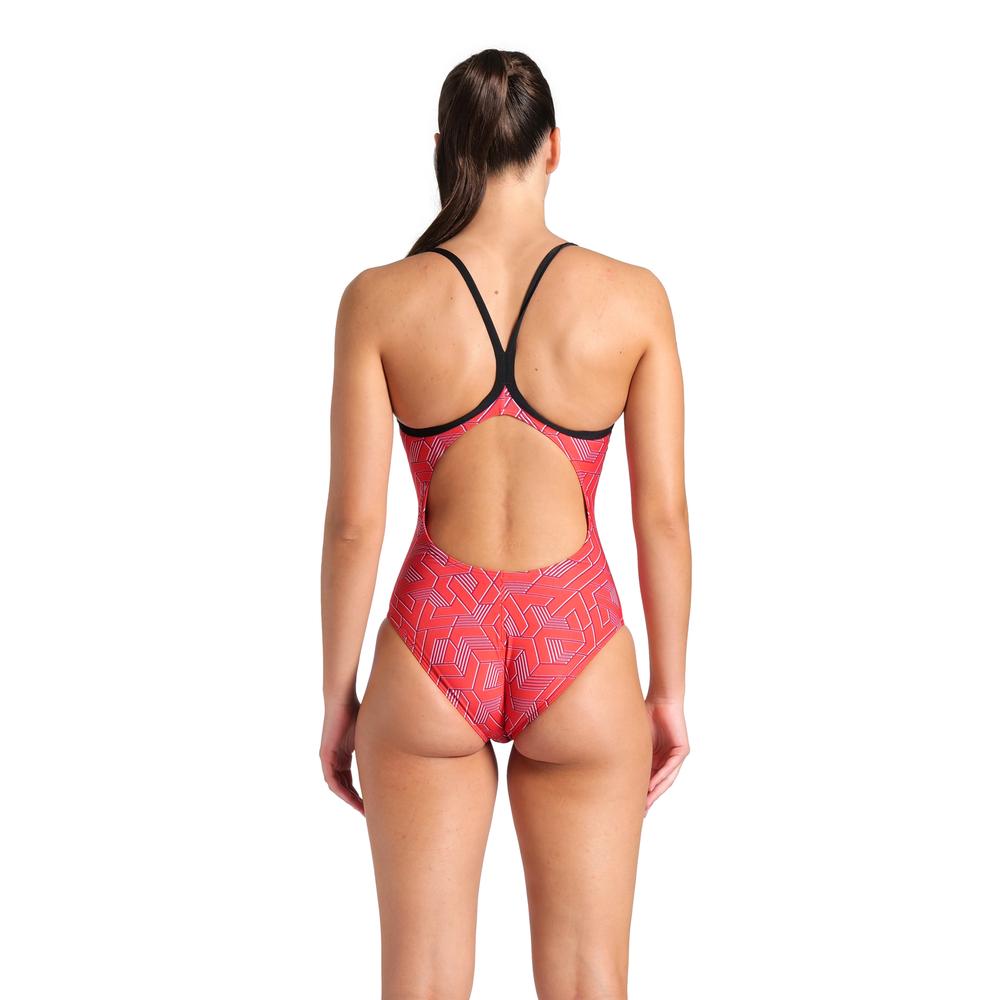 Foto 3 pulgar | Traje De Baño Arena Escape Lightdrop Back Para Mujer Rojo