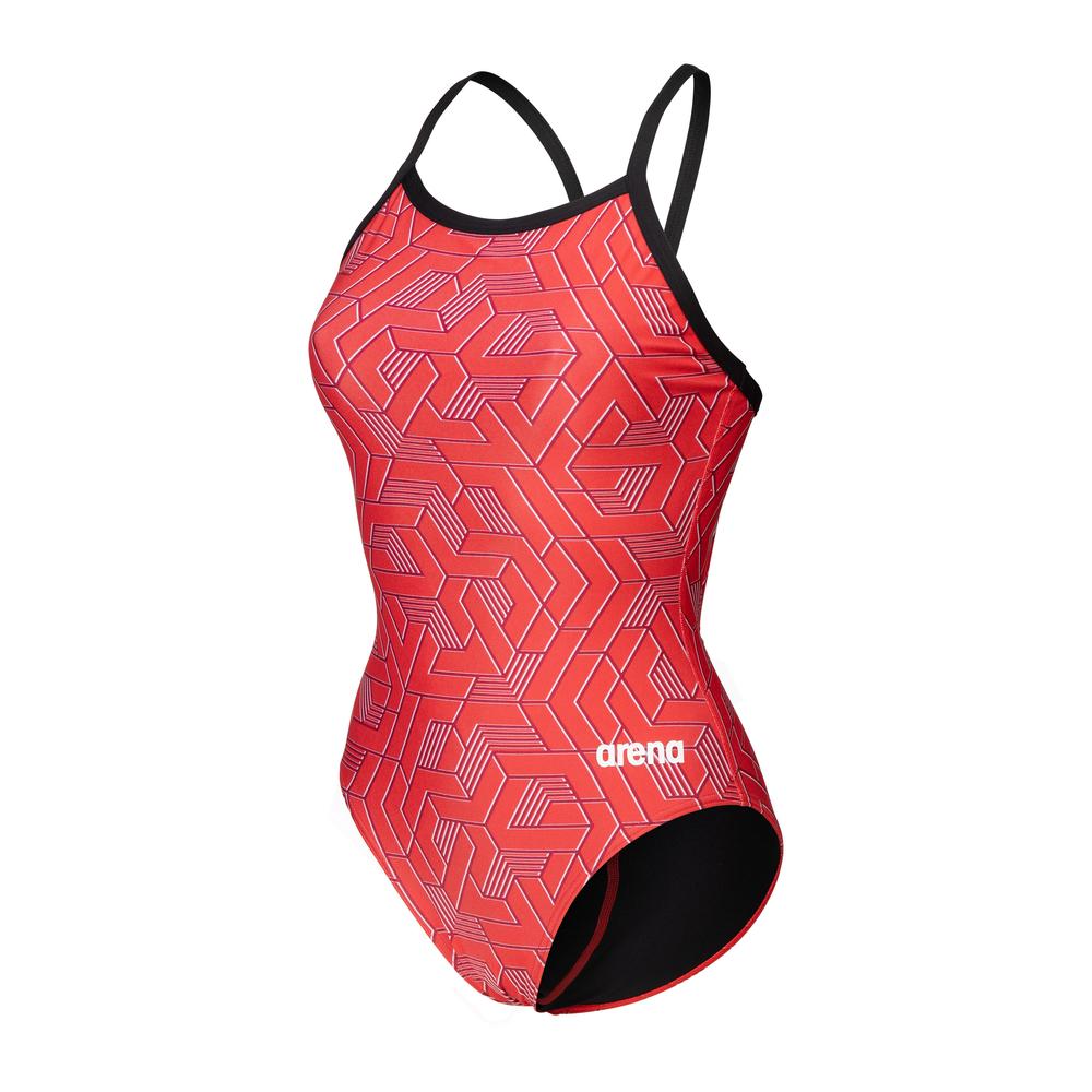 Foto 7 pulgar | Traje De Baño Arena Escape Lightdrop Back Para Mujer Rojo