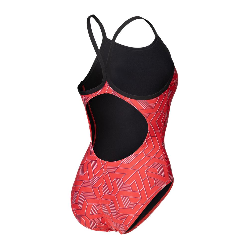 Foto 9 pulgar | Traje De Baño Arena Escape Lightdrop Back Para Mujer Rojo