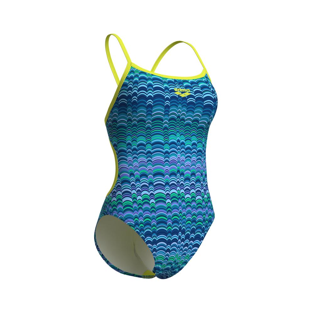 Foto 9 pulgar | Traje De Baño Arena Ondulation Lace Back Para Mujer Azul Cielo