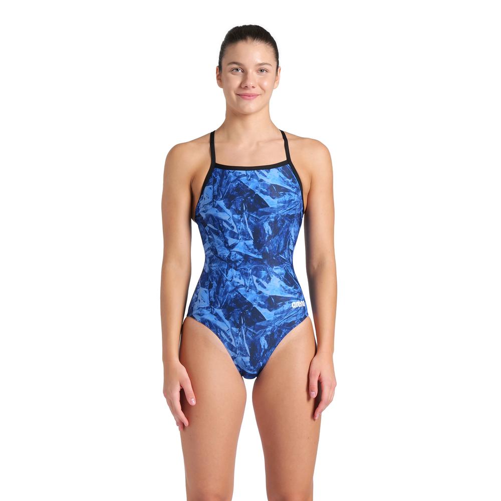 Foto 2 pulgar | Traje De Baño Arena Team Crackle Lightdrop Back Para Mujer Azul