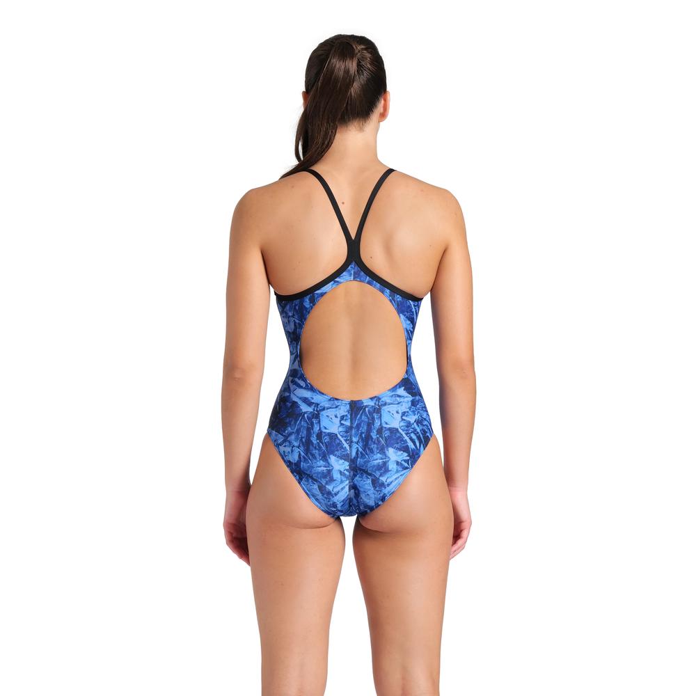Foto 3 pulgar | Traje De Baño Arena Team Crackle Lightdrop Back Para Mujer Azul