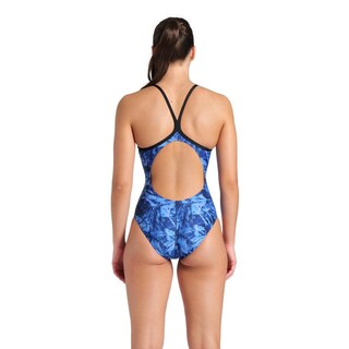 Foto 2 | Traje De Baño Arena Team Crackle Lightdrop Back Para Mujer Azul