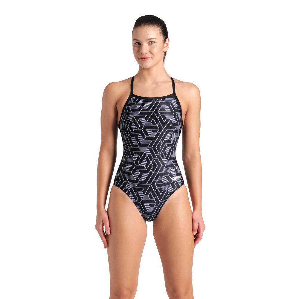 Foto 2 pulgar | Traje De Baño Arena Escape Lightdrop Back Para Mujer Negro