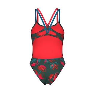 Foto 7 | Traje De Baño Arena Floral Lace Plus Back Para Mujer Gris Oscuro