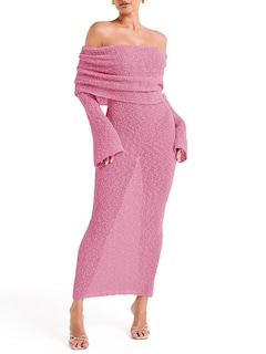 Foto 1 | Vestido Largo Saodimallsu Con Hombros Descubiertos Para Mujer, Traje De Baño - Venta Internacional.