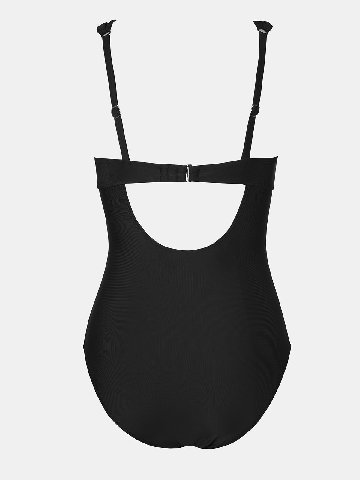 Foto 8 pulgar | Traje De Baño De Una Pieza Cupshe Con Cuello En V, Malla Fruncida, Gancho En La Espalda, Talla M - Venta Internacional.
