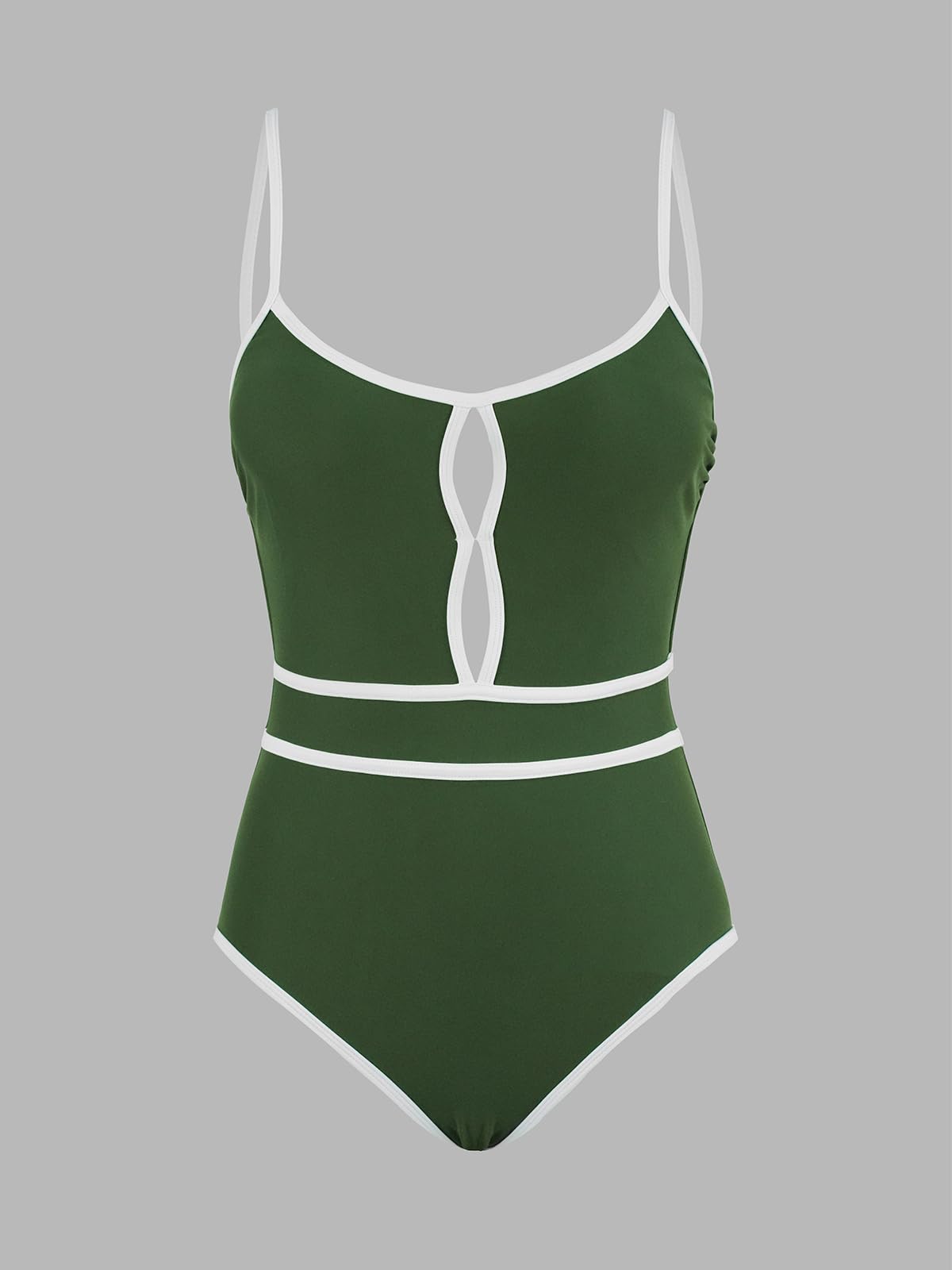 Foto 7 pulgar | Traje De Baño De Una Pieza Cupshe Con Cuello Redondo, Color Block, Para Mujer - Venta Internacional.