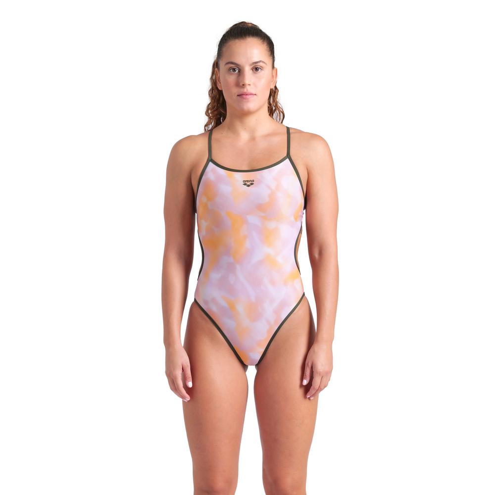 Foto 1 | Traje De Baño Arena Allover Reversible Challenge Back Para Mujer Rosa