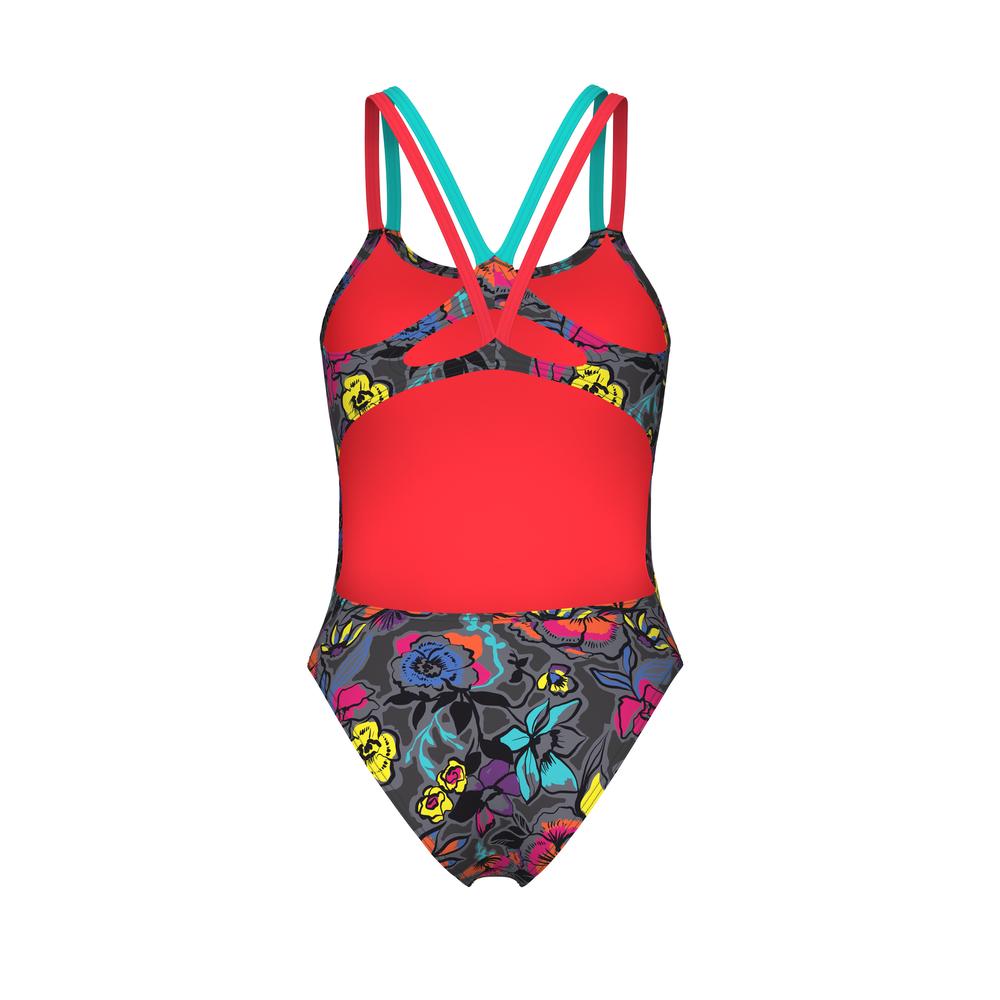 Foto 8 pulgar | Traje De Baño Arena Vivid Repeat Lace Plus Back Para Mujer Gris