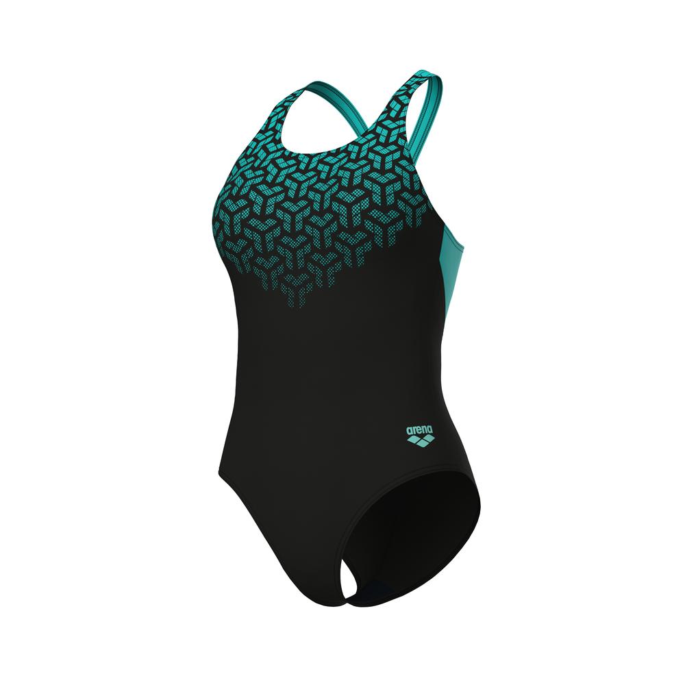 Foto 7 pulgar | Traje De Baño Arena Kikko Graphic V Back Para Mujer Negro