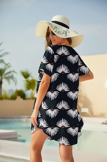 Foto 4 | Vestido de Playa con Cuello en V y Encaje Ekouaer - Venta Internacional
