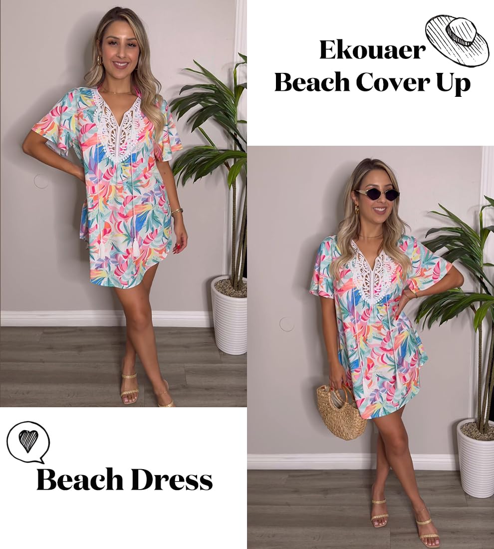 Foto 3 pulgar | Vestido de Playa Ekouaer para Mujer-Venta Internacional