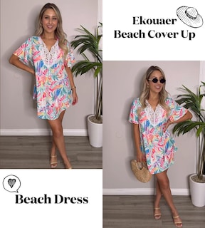 Foto 2 | Vestido de Playa Ekouaer para Mujer-Venta Internacional