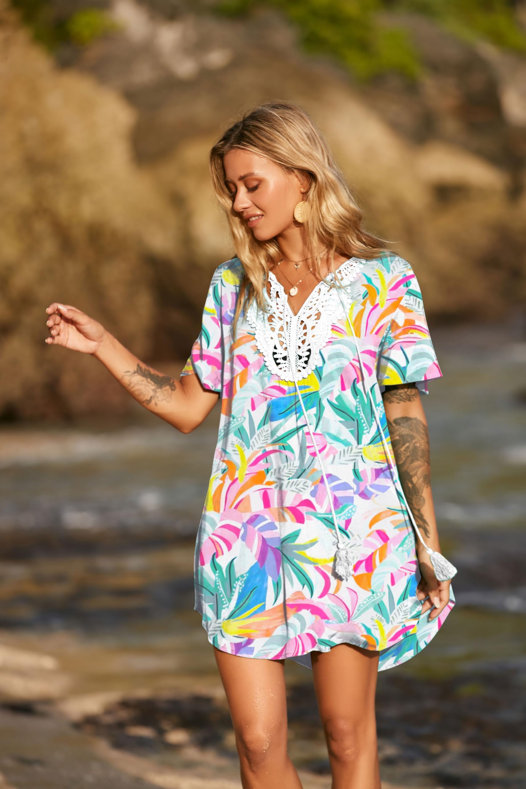 Foto 4 pulgar | Vestido de Playa Ekouaer para Mujer-Venta Internacional