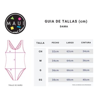 Foto 5 | Traje De Baño Completo Para Dama Marca Maui & Sons Original