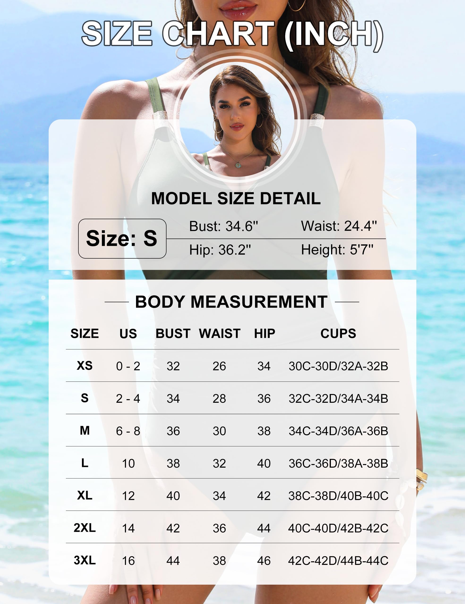 Foto 7 pulgar | Traje de Baño Completo Blooming Jelly Verde Militar para Mujer- Venta Internacional
