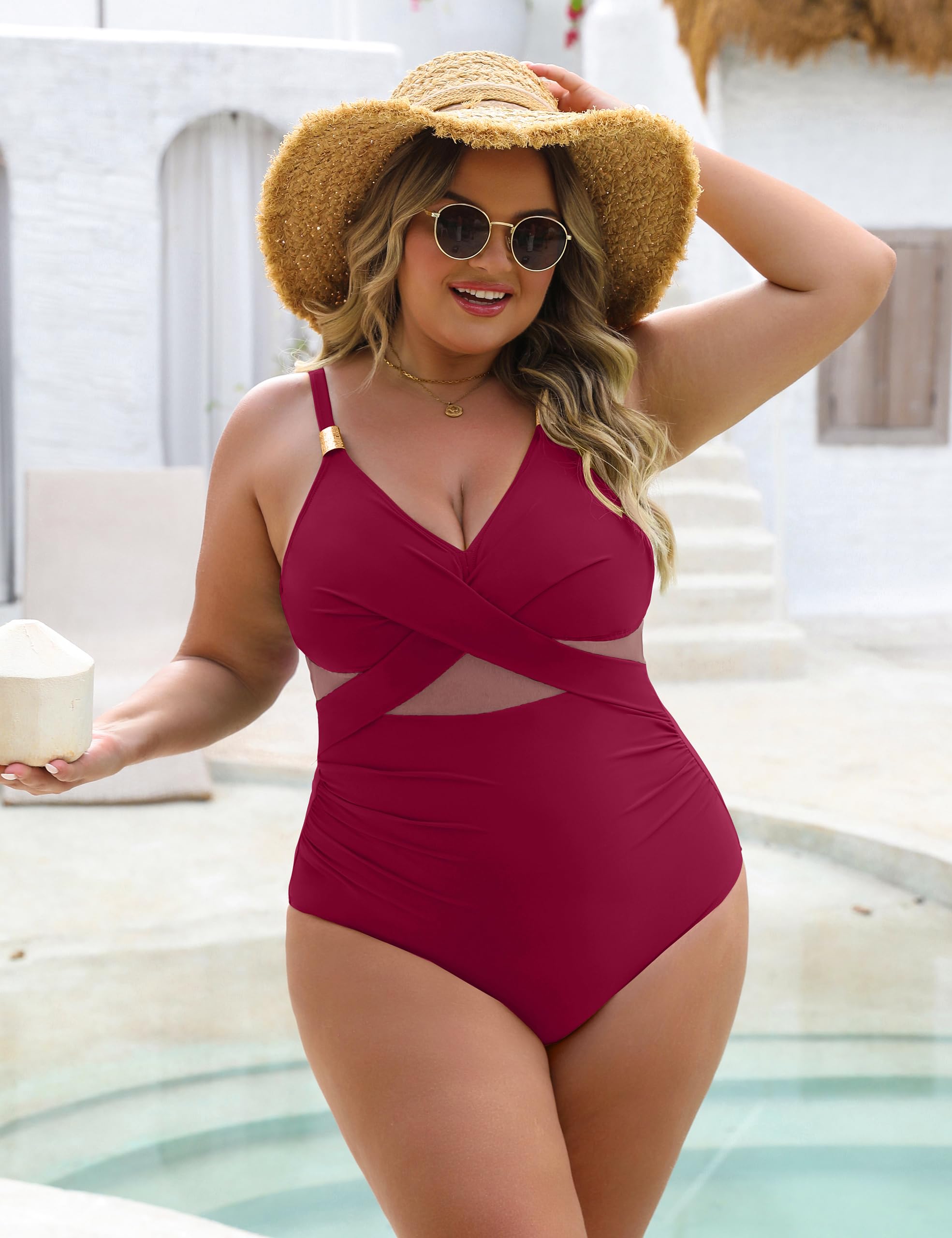 Foto 4 | Traje de Baño Una Pieza Blooming Jelly Cobertura Total Control de Abdomen - Venta Internacional