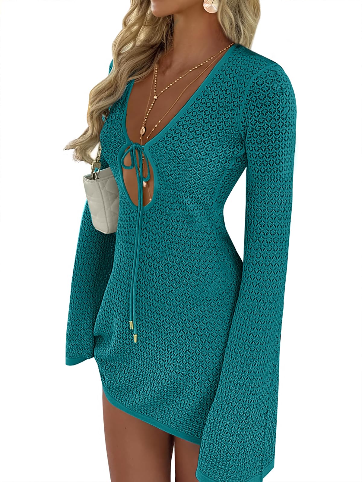 Foto 2 pulgar | Traje De Baño Con Cobertura Anrabess, Traje De Baño De Ganchillo, Vestido De Playa Para Mujer - Venta Internacional.