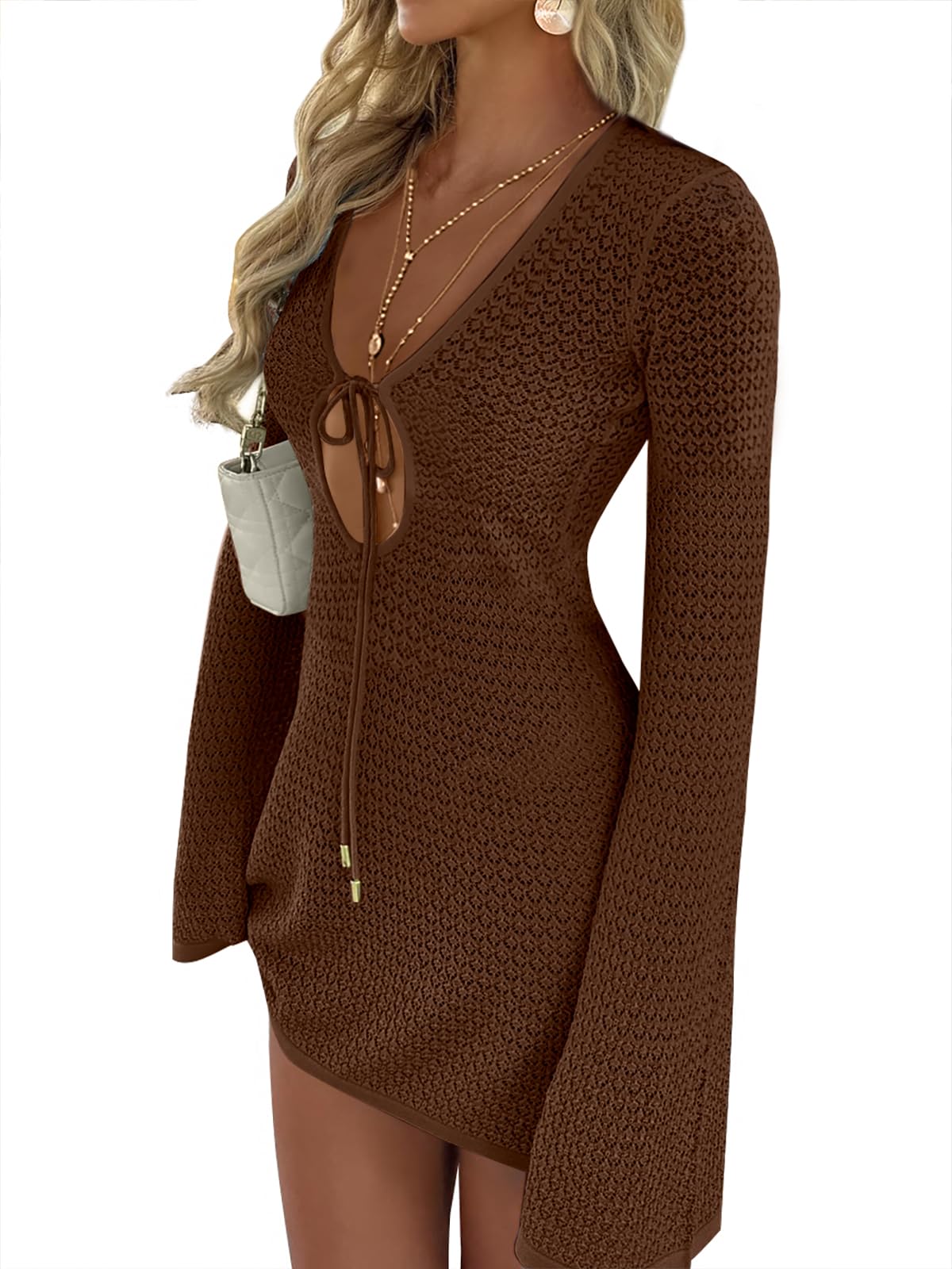 Foto 2 pulgar | Traje De Baño Con Cobertura Anrabess, Traje De Baño De Ganchillo, Vestido De Playa Para Mujer - Venta Internacional.