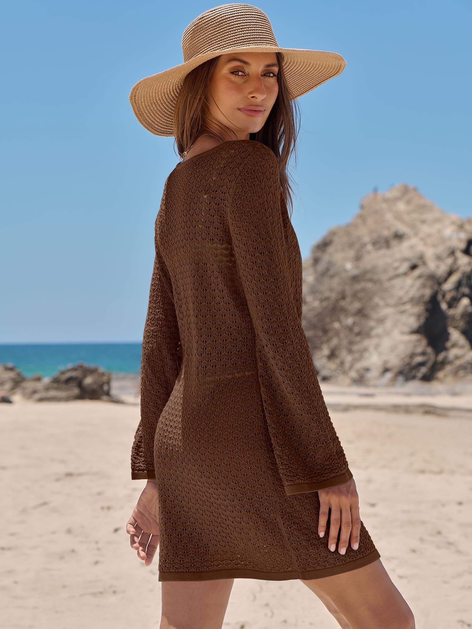 Foto 5 pulgar | Traje De Baño Con Cobertura Anrabess, Traje De Baño De Ganchillo, Vestido De Playa Para Mujer - Venta Internacional.