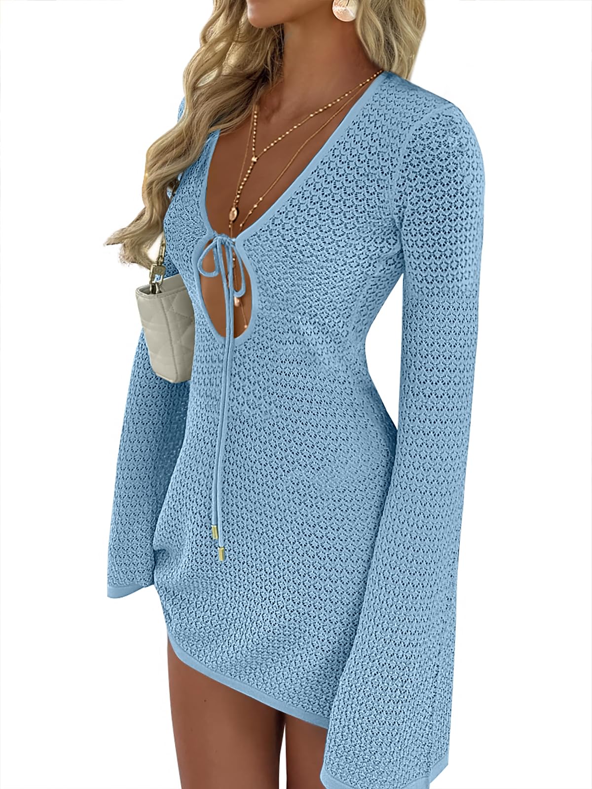 Foto 2 pulgar | Traje De Baño Anrabess, Traje De Baño De Ganchillo Con Malla Hueca - Venta Internacional.