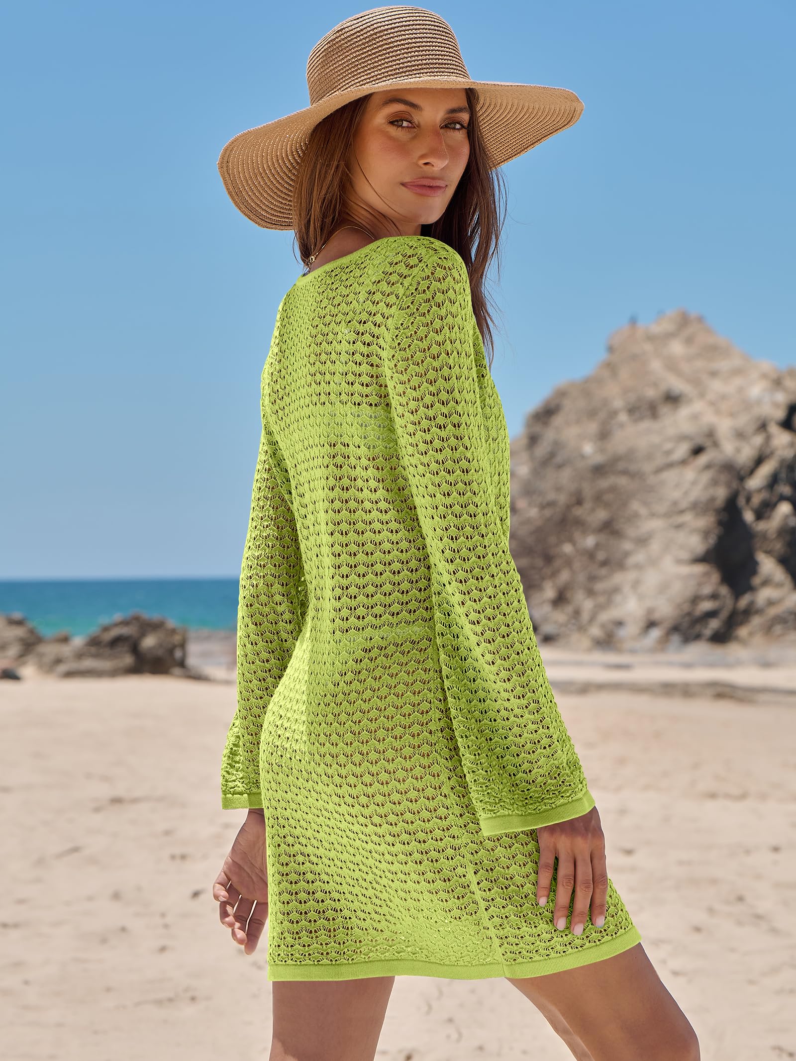 Foto 5 pulgar | Traje De Baño Con Cobertura Anrabess, Traje De Baño De Ganchillo, Vestido De Playa Para Mujer - Venta Internacional.