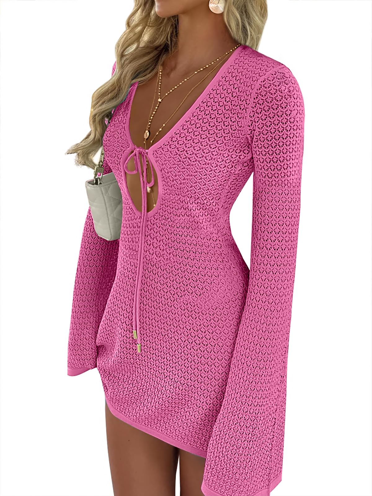 Foto 2 pulgar | Traje De Baño Con Cobertura Anrabess, Traje De Baño De Ganchillo, Vestido De Playa Para Mujer - Venta Internacional.