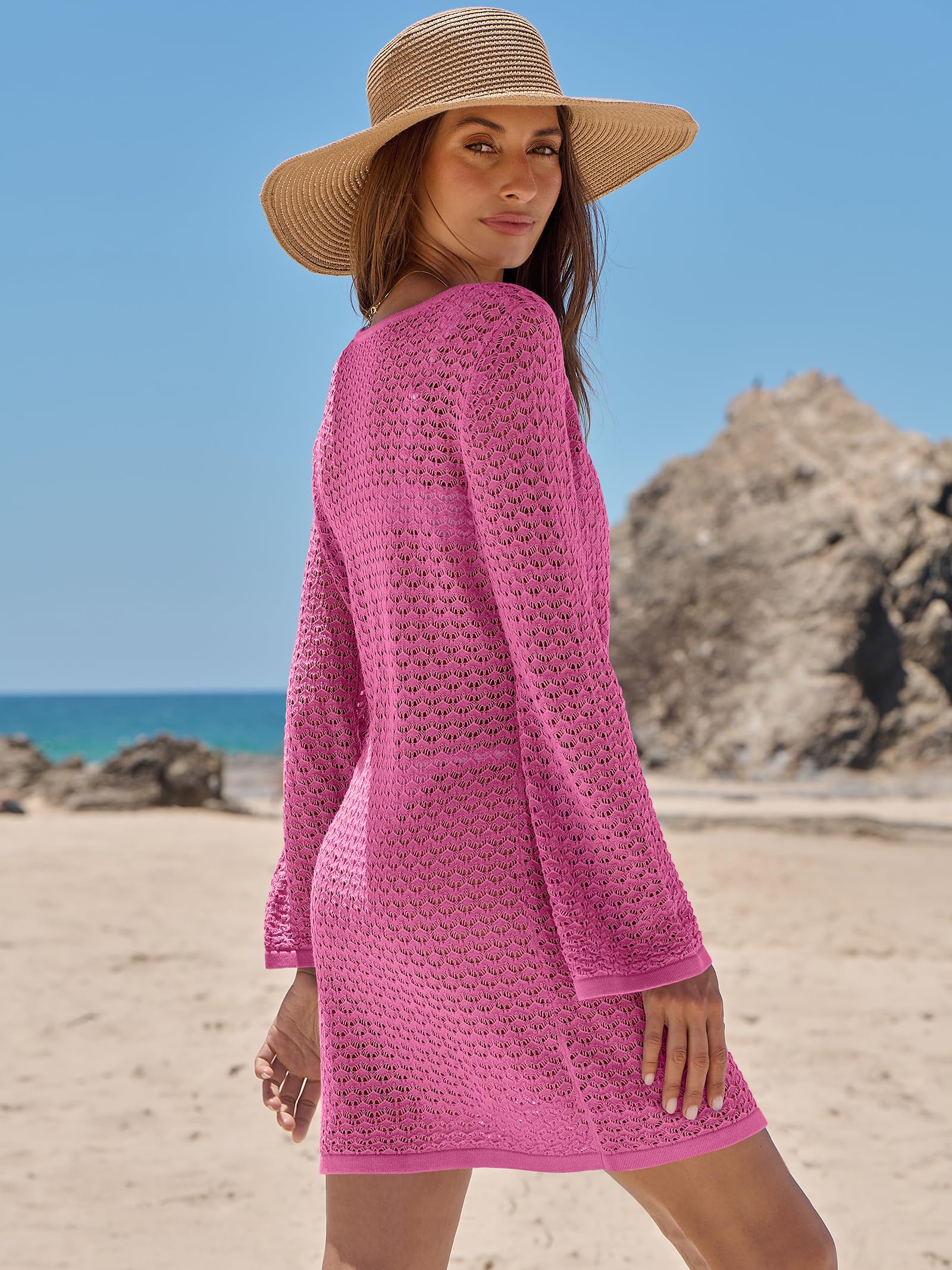 Foto 5 pulgar | Traje De Baño Con Cobertura Anrabess, Traje De Baño De Ganchillo, Vestido De Playa Para Mujer - Venta Internacional.