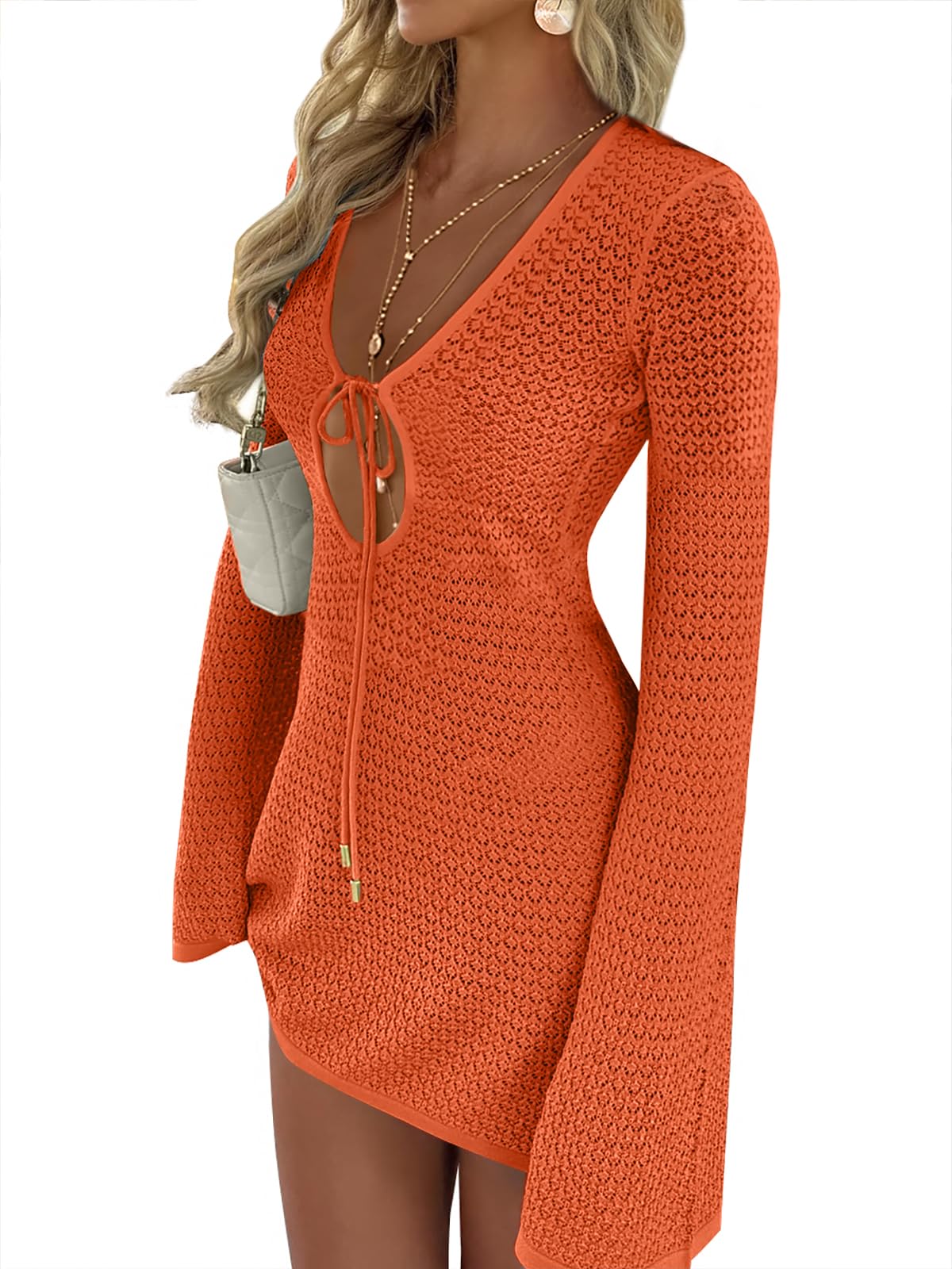 Foto 2 pulgar | Traje De Baño Con Cobertura Anrabess, Traje De Baño De Ganchillo, Vestido De Playa Para Mujer - Venta Internacional.