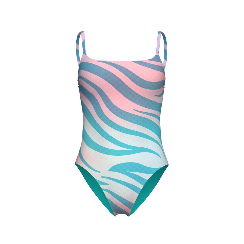 Foto 5 pulgar | Traje De Baño Arena Water Prints Para Mujer Azul Cielo