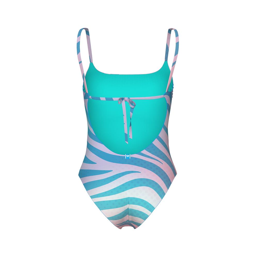 Foto 7 pulgar | Traje De Baño Arena Water Prints Para Mujer Azul Cielo
