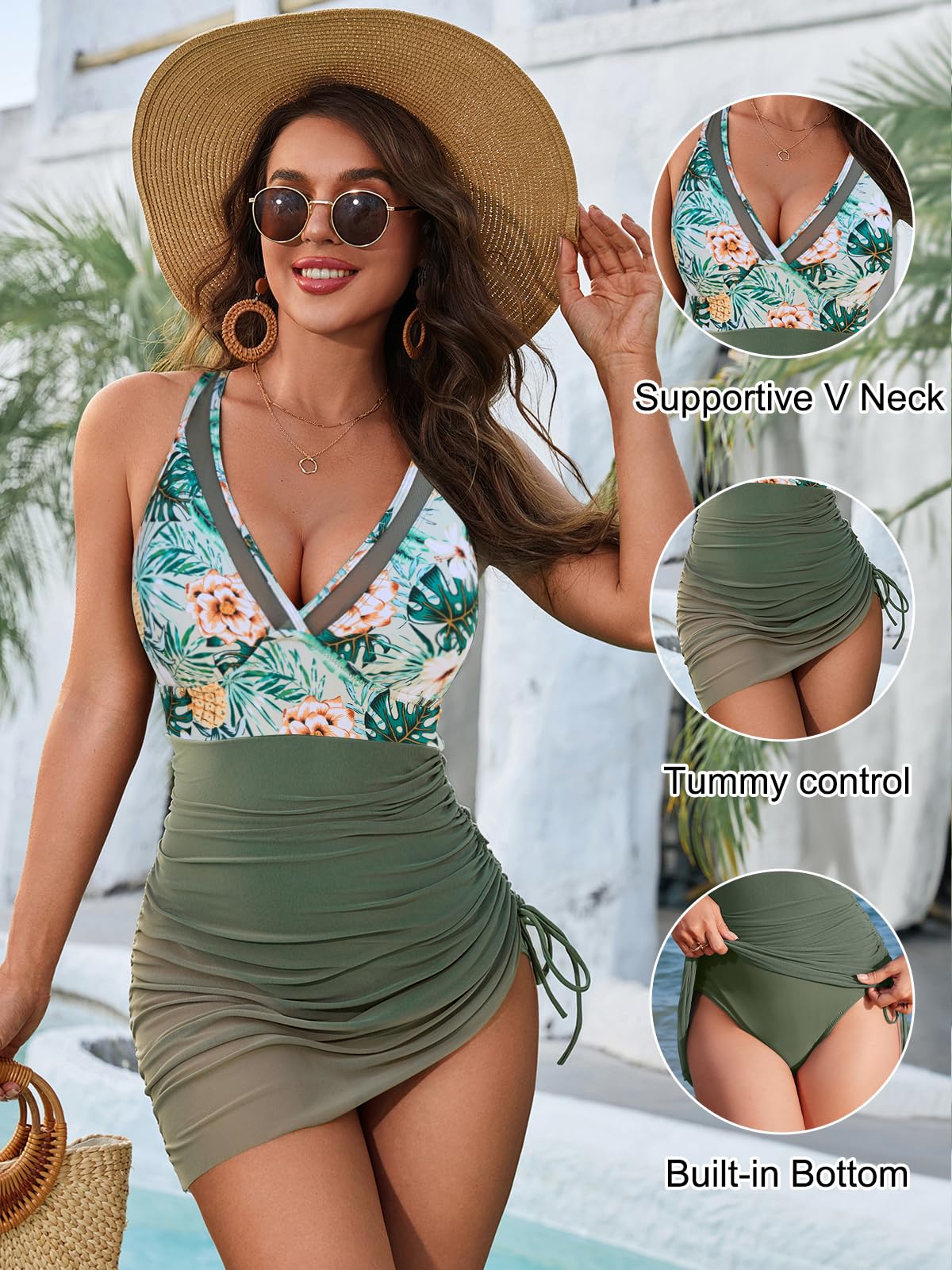 Foto 3 pulgar | Traje De Baño De Una Pieza Blooming Jelly Tummy Control - Venta Internacional.