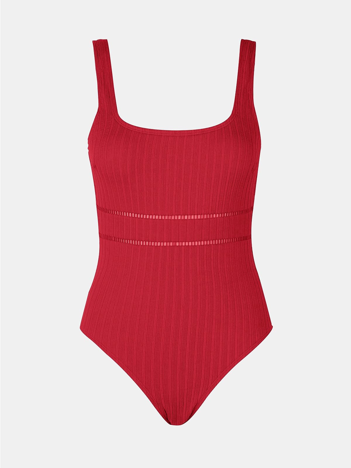 Foto 7 pulgar | Traje De Baño De Una Pieza Cupshe Con Cuello Redondo Texturizado Y Espalda Baja Para Mujer - Venta Internacional.