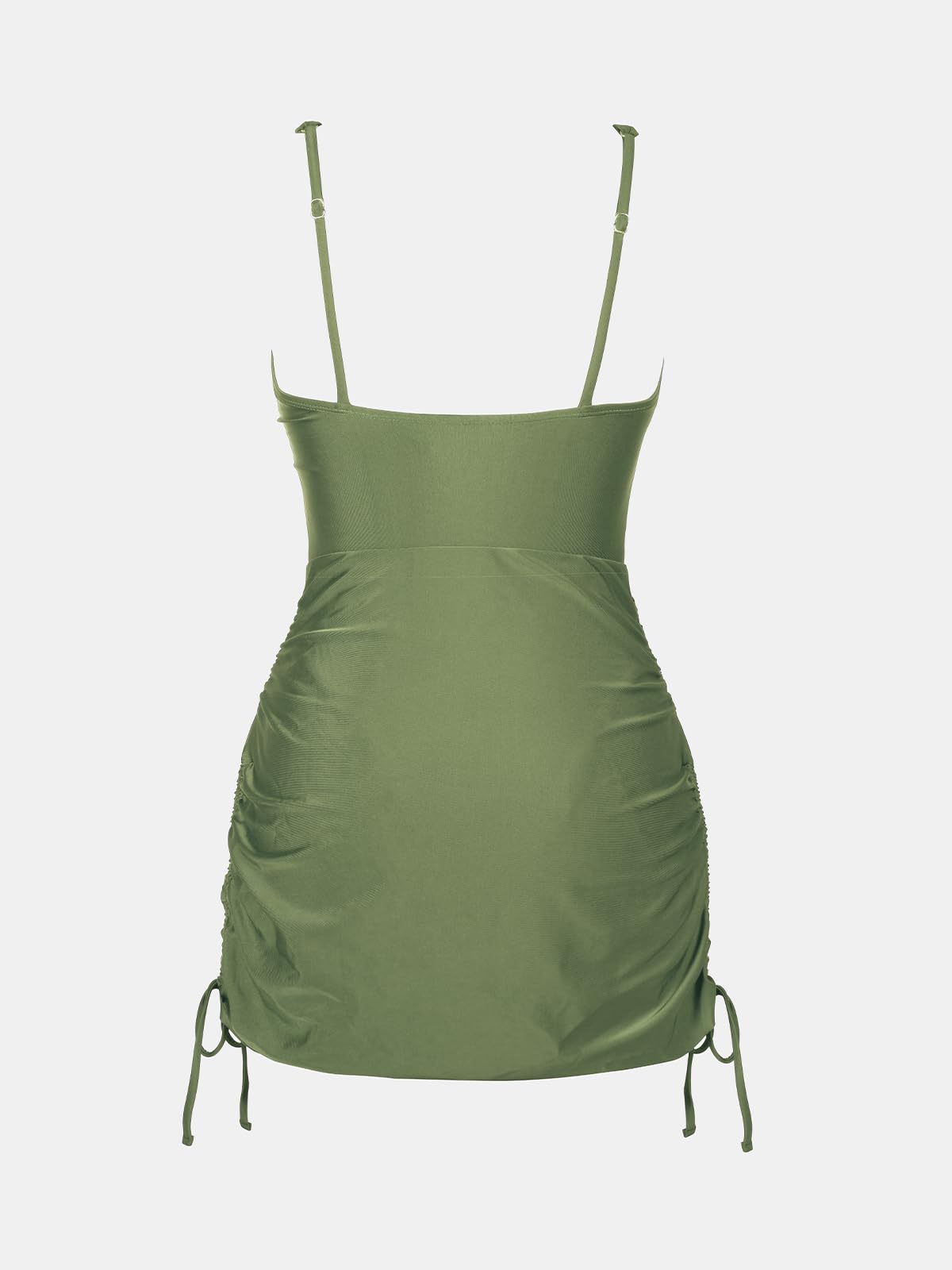 Foto 8 pulgar | Traje De Baño De Una Pieza Cupshe  Cuello Cuadrado  Verde  Xl - Venta Internacional.