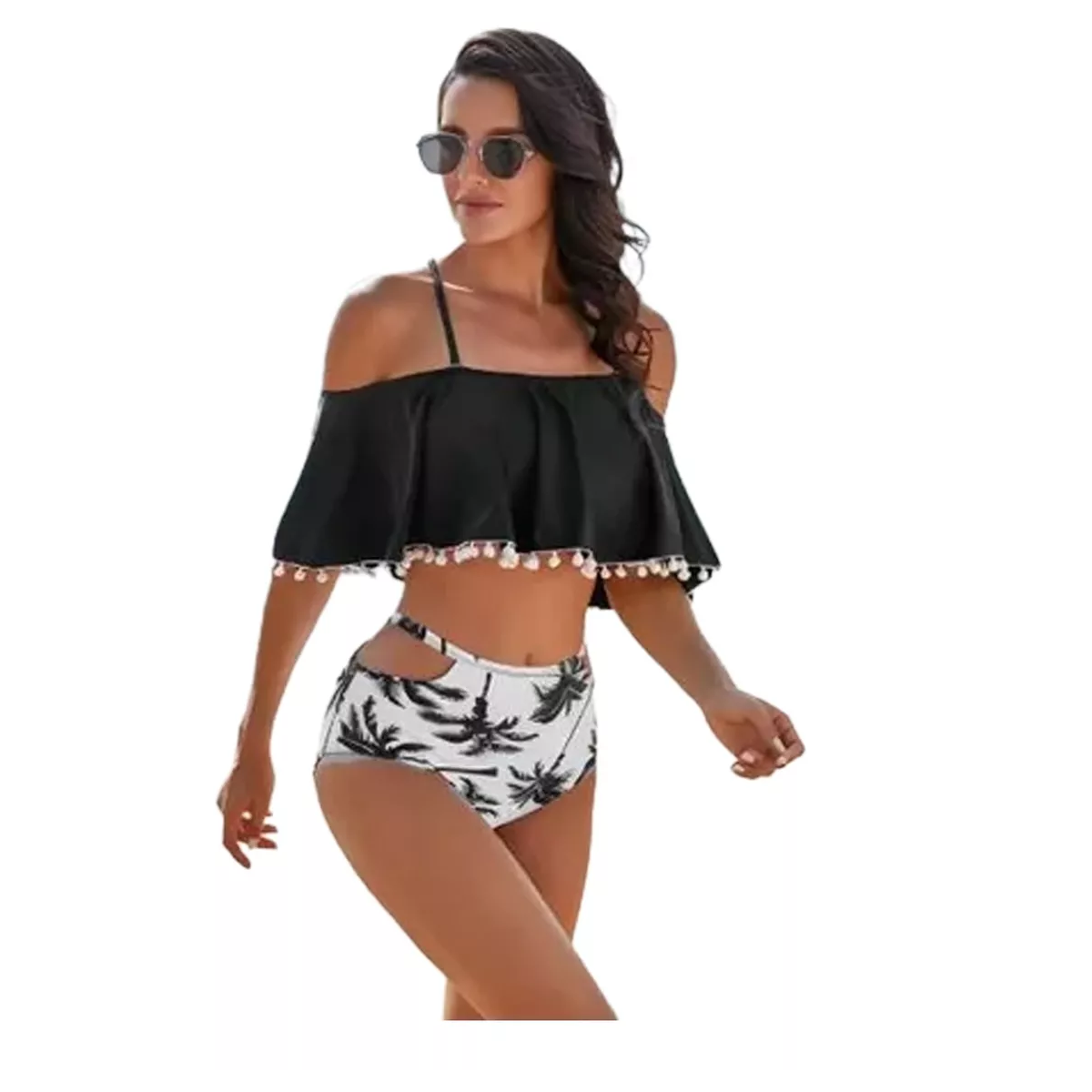 Traje De Baño Completo Dama Dos Piezas Bañador Para Mujer Talla M Eo Safe Imports Esi-16235 Multicolor