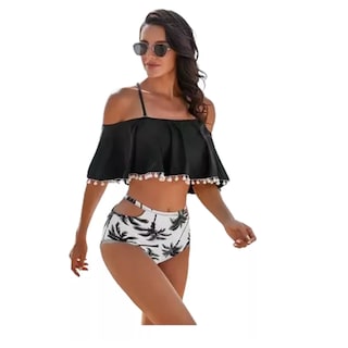 Foto 1 | Traje De Baño Completo Dama Dos Piezas Bañador Para Mujer Talla M Eo Safe Imports Esi-16235 Multicolor