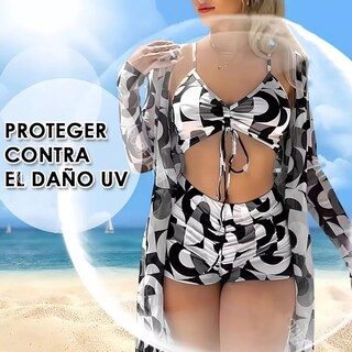 Foto 2 | Juego De Traje De Baño 3 Piezas L/xl Eo Safe Imports Esi-16246 Blanco
