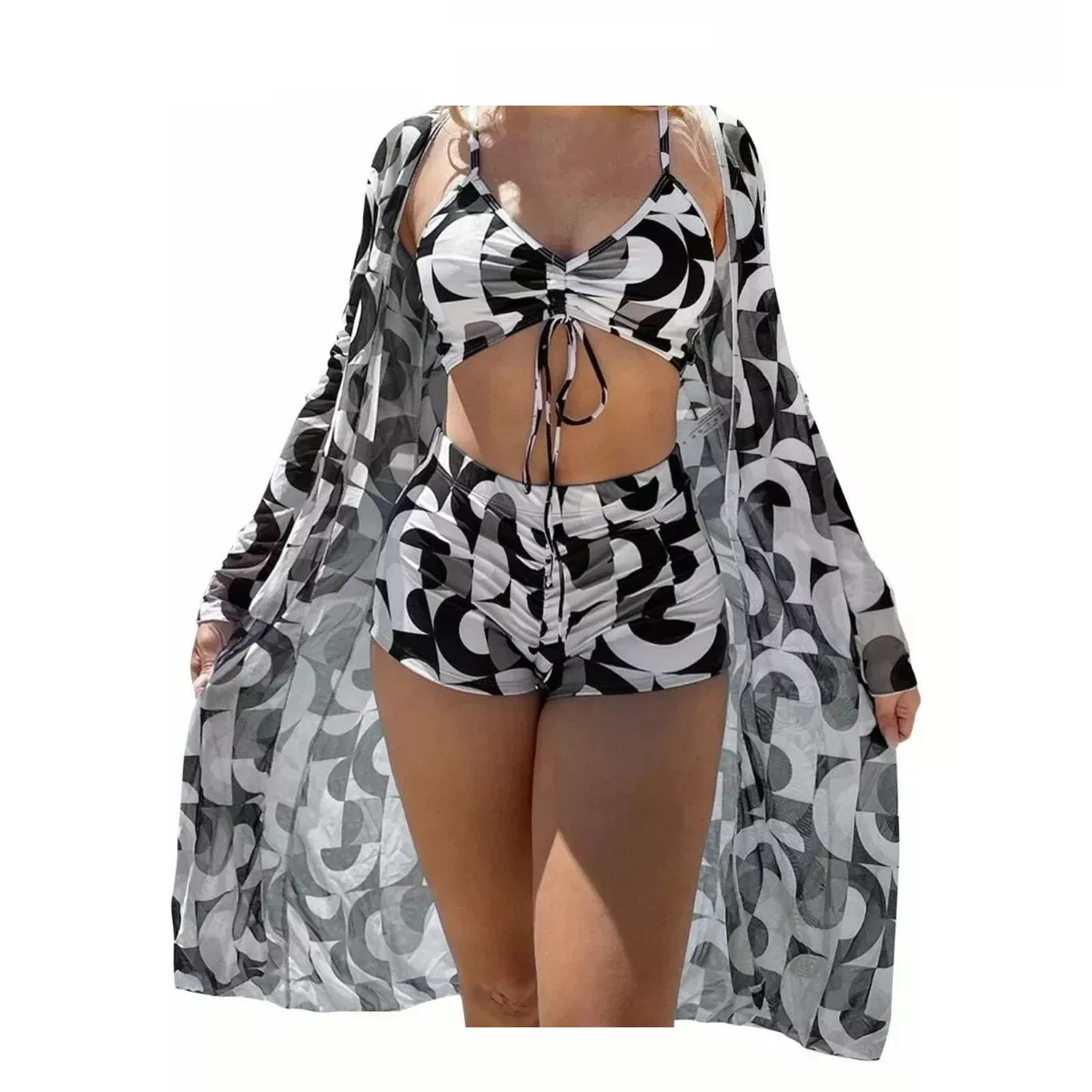 Juego De Traje De Baño 3 Piezas M/g Eo Safe Imports Esi-16244 Blanco