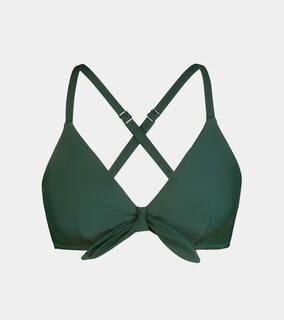 Foto 4 | Traje De Baño Cupshe Con Cuello En V Y Nudo, Corbata De Conejo Xs, Verde Oscuro - Venta Internacional.