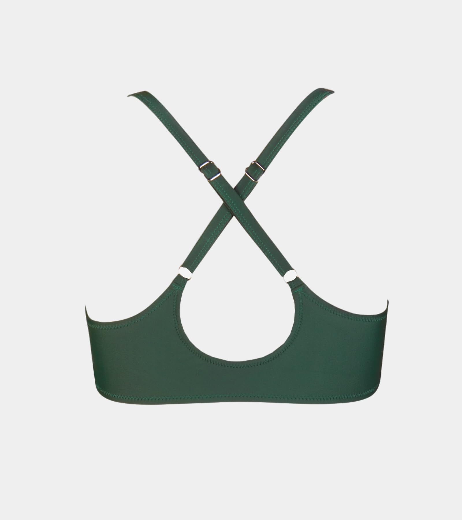 Foto 6 pulgar | Traje De Baño Cupshe Con Cuello En V Y Nudo, Corbata De Conejo Xs, Verde Oscuro - Venta Internacional.