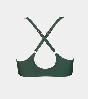 Foto 5 | Traje De Baño Cupshe Con Cuello En V Y Nudo, Corbata De Conejo Xs, Verde Oscuro - Venta Internacional.